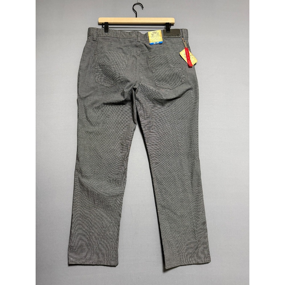 English Laundry Brixton Pants Men 36x30 Gray Textured Micro Check Dark Academia - Picture 12 of 16